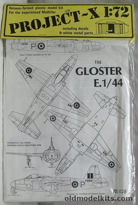 Maintrack 1/72 Gloster E.1/44 - Single Engine Meteor Back-Up - Bagged, PX-028 plastic model kit